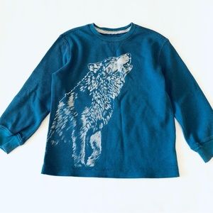 Baley’s PT Waffle Knit Wolf Graphic Tee - Boys XS
